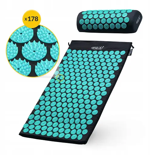 Коврик акупунктурный с валиком 4FIZJO Classic Mat Аппликатор Кузнецова Black/Blue (P-5905973402385) - фото 10