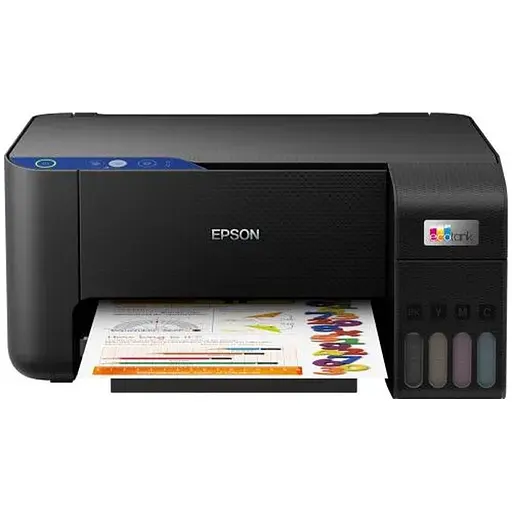 МФУ струйный цветной A4 Epson L3201, Black, 5760х1440 dpi, до 33/15 стр/мин, USB, встроенная СБПЧ, чернила Epson 103 (C11CJ69402)