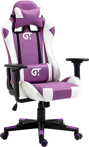 Геймерское детское кресло GT Racer белое с фиолетовым (X-5934-B Kids White/Violet) - фото 2