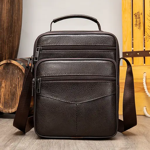 Чоловіча шкіряна сумка Vintage 24,5х20х8,5 см sum0012800 - фото 5