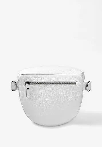 Шкіряна сумка поясна-кроссбоді Vacation біла флотар - фото 5