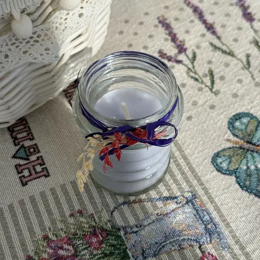 Пасхальная свеча фиолетовая в баночке средняя MIS LT - фото 2