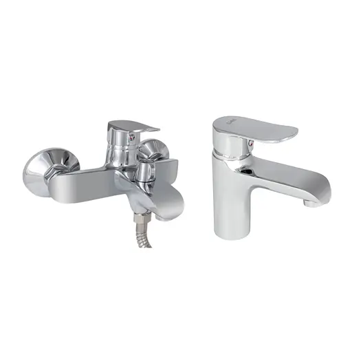 Набір змішувачів для ванни Lidz Wieza 001 + Wieza 006 Chrome - фото 1