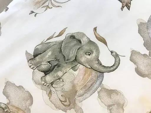 Простынь Moontime хлопковая в коляску "Слоники" - фото 2