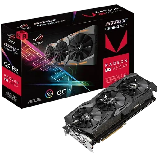 Відеокарта AMD Radeon RX Vega 56 Asus ROG Strix OC (ROG-STRIX-RXVEGA56-O8G-GAMING) Б/В