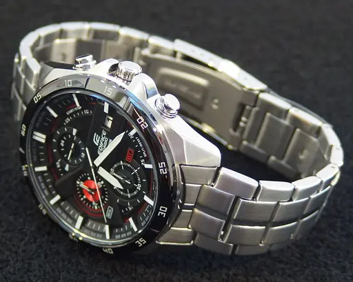 Часы мужские водонепроницаемые кварцевые оригинальных японски Casio Edifice EFR-556DB-1AVUEF (модуль 5451) - фото 5