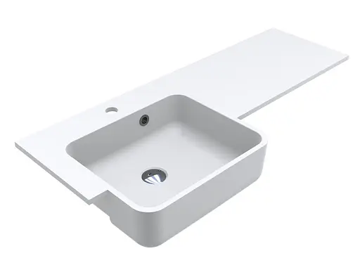 Умивальник Miraggio Fontana L matt 0001891, Білий матовий - фото 5