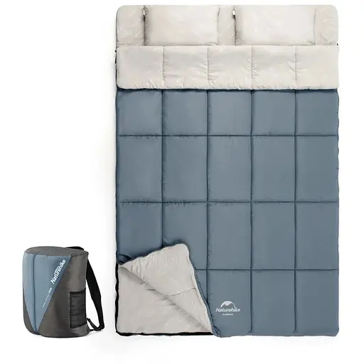 Спальный мешок двухместный Naturehike NH21MSD05, голубой