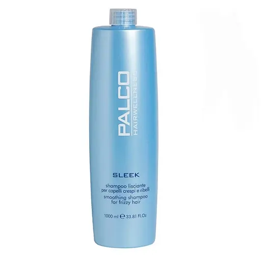 Профессиональный шампунь разглаживающий Sleek Smoothing Palco, 1000 мл косметика для непослушных волос - фото 1