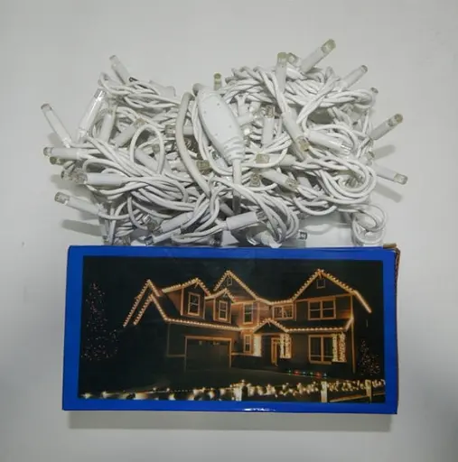 Гирлянда внешняя прямая 200 led blue (белый провод) 5мм 20м - фото 3