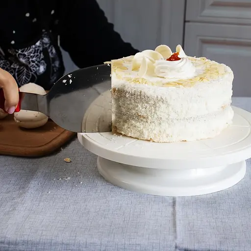 Шпатель скребок лопатка для теста из нержавеющей стали с пластиковой ручкой 25 см, Kitchen Master Красный 85287 - фото 7