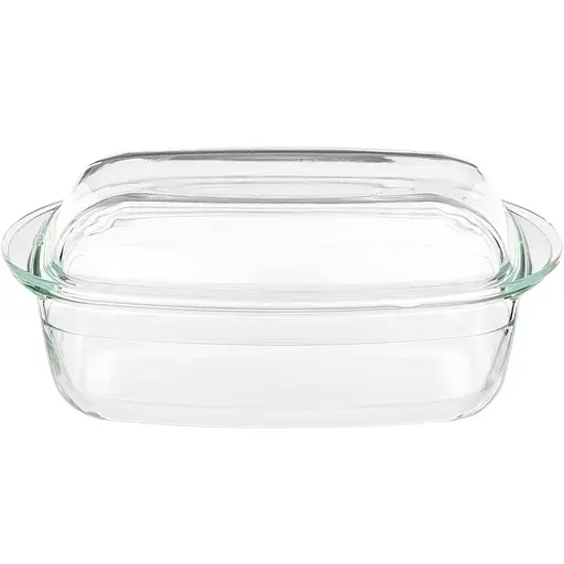 Форма для запекания с крышкой Ardesto Black Mars 33x19x13 см прямоугольная прозрачная боросиликатное стекло (AR2409BGB)