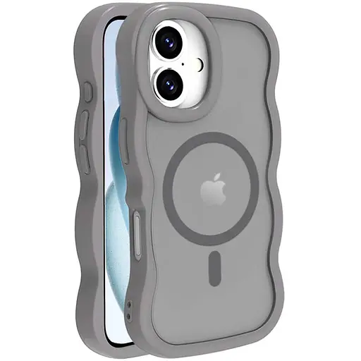 Чохол Epik TPU+PC Undine with MagSafe для Apple iPhone 16, 6.1 Grey - фото 1