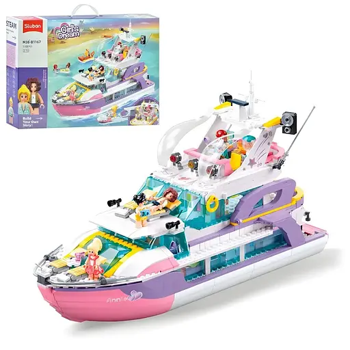 Конструктор Sluban Girl's Dream Катер на 1108 деталей (M38-B1167)
