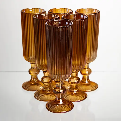 Набор бокалов для шампанского 6 штук 160 мл подарочные бокалы для шампанского на ножке фужеры для игристых вин Yiwu HP-19-211 - фото 1