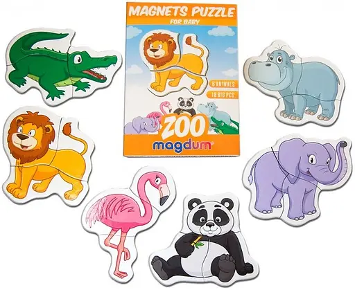 Магнитные пазлы Magdum "Зоо" ML4031-18 EN - фото 3