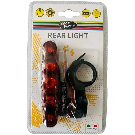 Ліхтарик світлодіодний Good Bike Emming 5 LED 2 режими червоне світло водостійкий (88324-IS) - фото 4