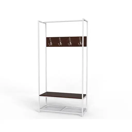 Вешалка напольная Ferrum-decor Трелис 13 180x90x38 белый ДСП Венге 16мм (FRD-104336)