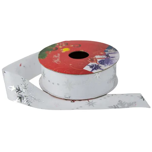 Стрічка декоративна Chomik текстиль 2.5х270 см біла (TAS9737)