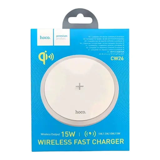 Бездротовий ЗП HOCO CW26 Powerful Wireless Fast Charger 15W - фото 1