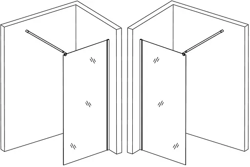 Душевая перегородка Bravo Lega 120ТB 120x200 см черный мат, универсальная, прозрачный, черный матовый - фото 3