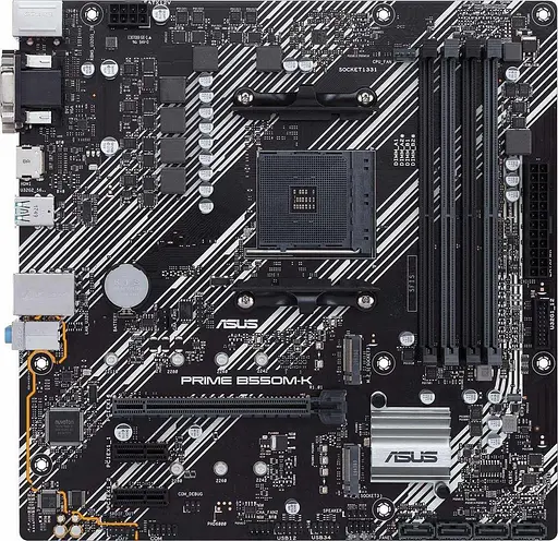 Материнська плата ASUS PRIME B550M-K (Prime B550M-K) (Socket AM4, AMD B550, Micro-ATX) - фото 1