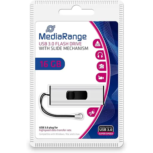 Флеш-накопичувач MediaRange 16GB USB 3.0 (MR915) - фото 3