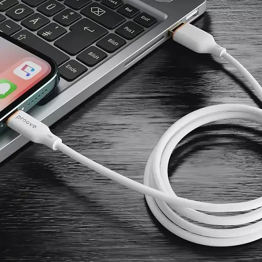 Кабель Proove Jelly Silicone USB-C to Lightning 27W 1m White (CCJS27002102) [130740] - фото 5