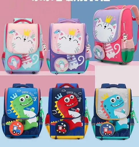 Рюкзак с кошельком Котик/Динозавр, 43x28 см, C60609 (в ассортименте) - фото 7