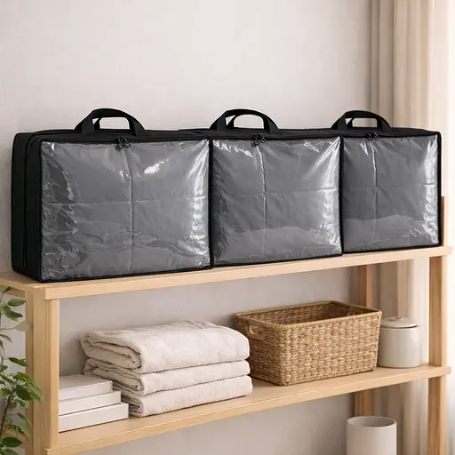 Набір сумок-органайзерів ORGANIZE для речей S, 3 шт (чорний) - фото 1