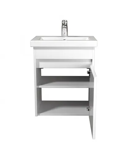 Тумба Мойдодир Сіті 50-А з умивальником Como 50 Білий підвісна Білий - фото 5