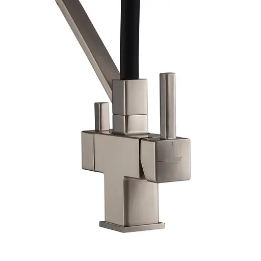 Смеситель для кухни на две воды с гибким изливом Koer KB-72036-02 KR5813, Нержавеющая сталь - фото 5