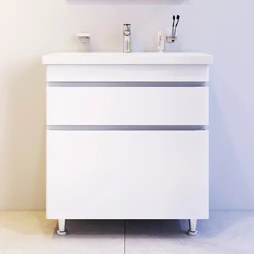 Тумба з умивальником AM.PM Hit підлогова 75 см білий M93A-FSX0752-WC0752WG38 Білий - фото 2