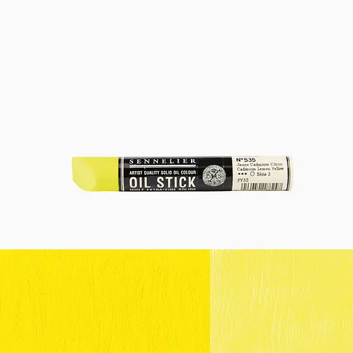 Фарба олійна у формі пастелі Sennelier Oil Stick, 38 мл, S3, Кадмій лимонно-жовтий (Cadmium lemon yellow) - фото 2