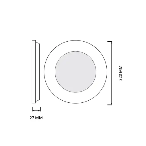 Світильник вбудований Horoz Electric ALEXIS-24 3CCT 016-087-0024 Чорний - фото 4