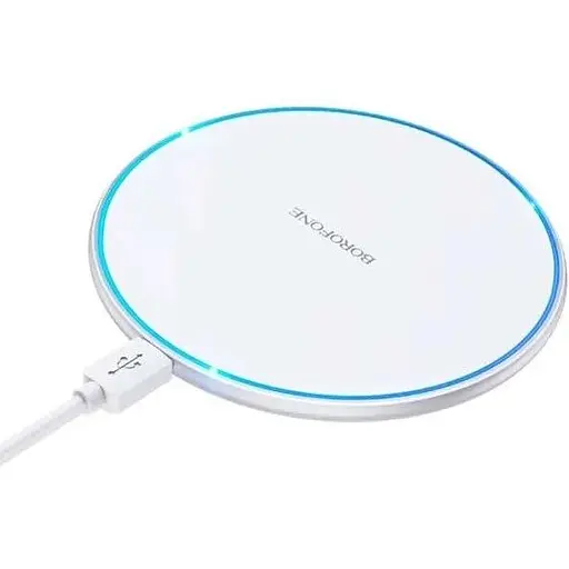 Беспроводная зарядка подставка Borofone BQ3 Pro на 15W Type-C 2A белая - фото 3