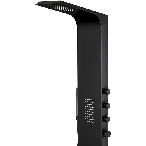 Душова панель Corsan Duo black LED A777MBLLED, Чорний матовий - фото 1