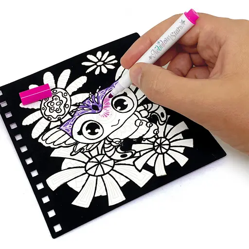 Набор для творчества Раскраска: Узоры на бархате Nebulous Stars 11026, 5 мини маркеров - фото 4