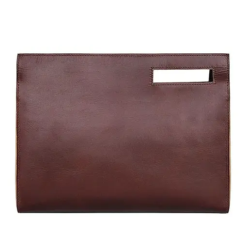 Кожаная сумка-папка John McDee большой размер 35х28х5.5 см sum0028324 - фото 2