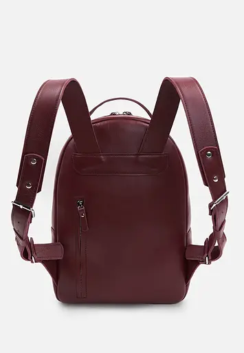 Кожаный рюкзак Groove M бордовый - фото 4