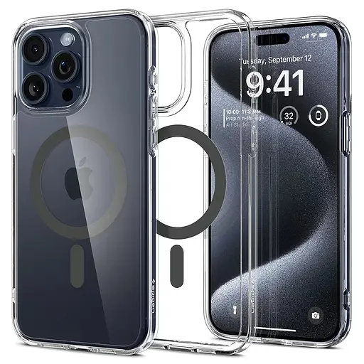 Протиударний чохол Spigen Ultra Hybrid MagFiдля iPhone 15 Pro (6.1") Graphite ACS06716