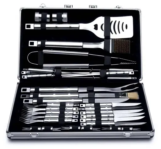 Набор для гриля и барбекю Zepter DN-33 – Для любителей BBQ – 33 предмета из нержавеющей стали в кейсе. - фото 1