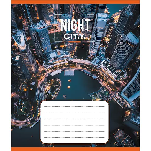 Зошит учнівський "Нічне місто" Leader 036-570182K-3 в клітинку, 36 аркушів - фото 1