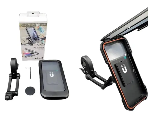 Держатель для телефона на велосипед HL-69-L водонепроницаемый Черный - фото 3