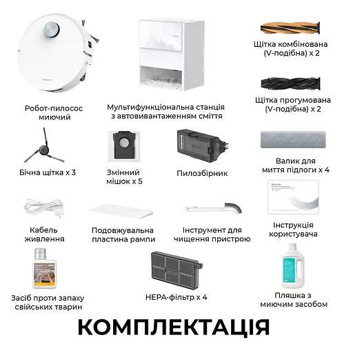 Робот-пилосос миючий Dreame Aqua 10 Ultra Track Complete White - фото 17