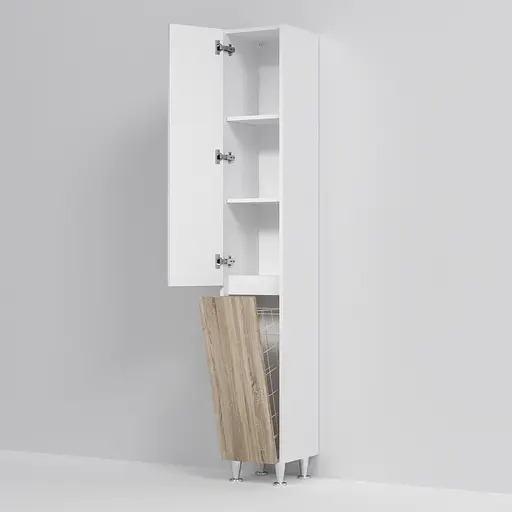 Пенал напольный AM.PM Gem S 35 см левосторонний с корзиной M91CSL0356WF38 - фото 5