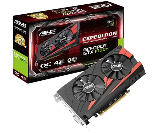 Видеокарта GeForce GTX 1050 Ti 4GB Asus Expedition (EX-GTX1050TI-4G) Б/У - фото 1