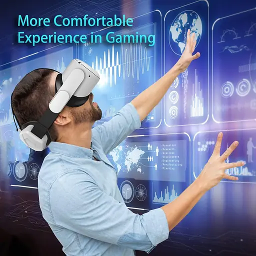 Елітний ремінець з батареєю для Quest 25000 мАч Продовжує час відтворення на 3 години, Швидка зарядка VR Power, Регульований - фото 3