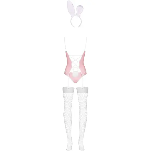 Еротичний костюм зайчика Obsessive Bunny suit 4 pcs costume Pink S/M, рожевий - фото 6