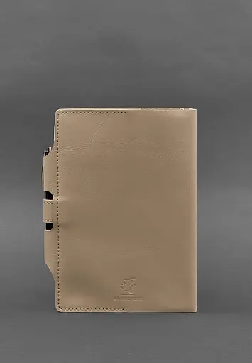 Кожаный блокнот (Софт-бук) 4.0 светло-бежевый - фото 5